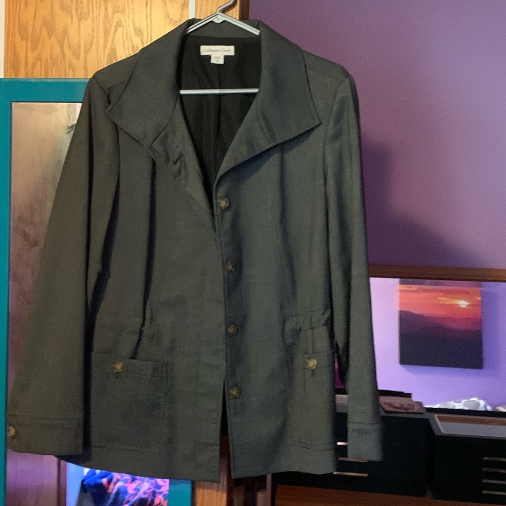 Charcoal button up jacket